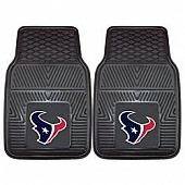 Fan Mat Floor Mat - Universal Fit Black Vinyl Set of 2 - 8993