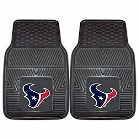 Fan Mat Floor Mat - Universal Fit Black Vinyl Set of 2 - 8993