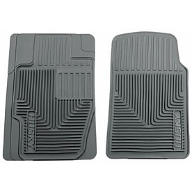 Husky Liner Floor Mat - Direct-Fit Gray TPE - Thermoplastic Elastomer Set of 2 - 51112
