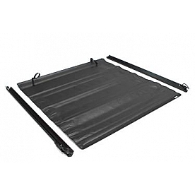 Lund International Tonneau Cover Soft Roll-Up Black Canvas/ Twill Weaved Fabric - 968180