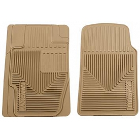 Husky Liner Floor Mat - Direct-Fit Tan TPE - Thermoplastic Elastomer Set of 2 - 51113