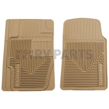 Husky Liner Floor Mat - Direct-Fit Tan TPE - Thermoplastic Elastomer Set of 2 - 51113