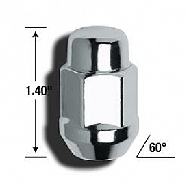 Gorilla Lug Nut 14x1.5 Chrome Plated Pack Of 4 - 41147B