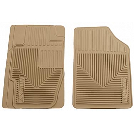 Husky Liner Floor Mat - Direct-Fit Tan TPE - Thermoplastic Elastomer Set of 2 - 51173