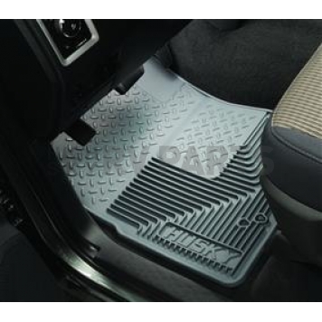 Husky Liner Floor Mat - Direct-Fit Gray TPE - Thermoplastic Elastomer Set of 2 - 51222