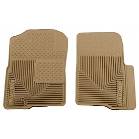 Husky Liner Floor Mat - Direct-Fit Tan TPE - Thermoplastic Elastomer Set of 2 - 51233