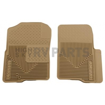 Husky Liner Floor Mat - Direct-Fit Tan TPE - Thermoplastic Elastomer Set of 2 - 51233