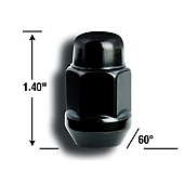 Gorilla Lug Nut 1/2x20 Black Chrome Pack Of 4 - 41187BCB