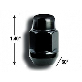 Gorilla Lug Nut 1/2x20 Black Chrome Pack Of 4 - 41187BCB