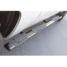 Lund International Nerf Bar - Truck Wheel to Wheel Stainless Steel Oval 5 Inch - 24497044