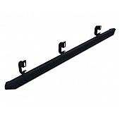 Lund International Rocker Panel Guard - Black Flat Textured Powder Coated Steel - 26410012