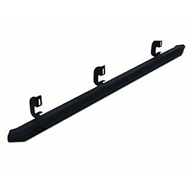 Lund International Rocker Panel Guard - Black Flat Textured Powder Coated Steel - 26410019