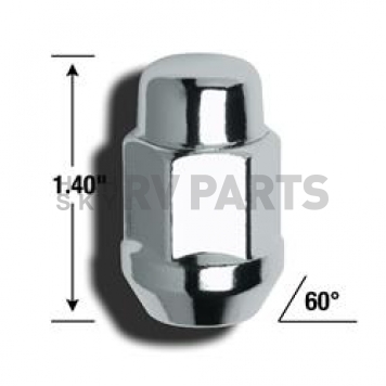 Gorilla Lug Nut 1/2x20 Chrome Plated Pack Of 100 - 41188