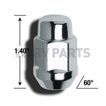 Gorilla Lug Nut 1/2x20 Chrome Plated Pack Of 100 - 41188