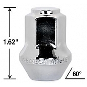 Gorilla Lug Nut 14x1.5 Chrome Plated Box Of 40 - 61148CX