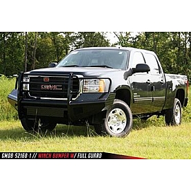Fab Fours Bumper 1-Piece Design Steel Black - GM08-S2160-1