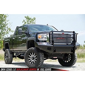 Fab Fours Bumper 1-Piece Design Steel Black - GM14-S3160-1