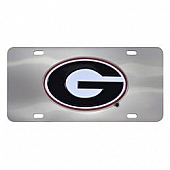 Fan Mat License Plate - University Of Georgia Logo Stainless Steel - 24518