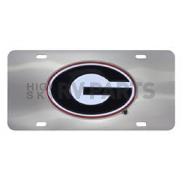 Fan Mat License Plate - University Of Georgia Logo Stainless Steel - 24518