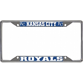 Fan Mat License Plate Frame - MLB Kansas City Royals Logo Metal - 26601
