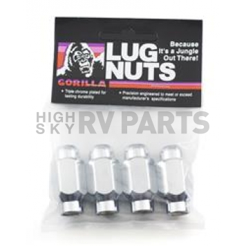 Gorilla Lug Nut 7/16x20 Chrome Plated Pack Of 4 - 68177LB