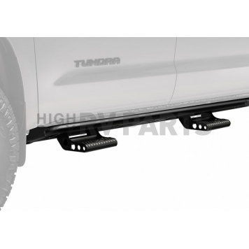N-Fab Rocker Panel Guard - Black Round Tube Textured Powder Coated Steel Single - D194RKRCCS4