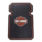 Plasticolor Floor Mat - Universal Fit Rubber Harley Davidson Logo Set of 2 - 000666R01
