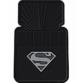 Plasticolor Floor Mat - Universal Fit Rubber Gray Superman Logo Set of 2 - 001337R05