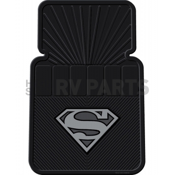 Plasticolor Floor Mat - Universal Fit Rubber Gray Superman Logo Set of 2 - 001337R05