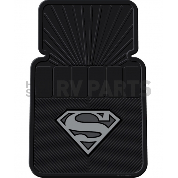 Plasticolor Floor Mat - Universal Fit Rubber Gray Superman Logo Set of 2 - 001337R05-1