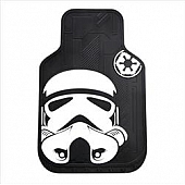 Plasticolor Floor Mat - Universal Fit Rubber Star Wars Stormtrooper Head Logo Set of 2 - 001482R01