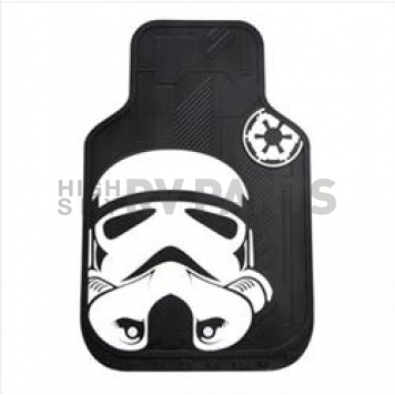 Plasticolor Floor Mat - Universal Fit Rubber Star Wars Stormtrooper Head Logo Set of 2 - 001482R01