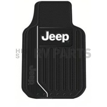 Plasticolor Floor Mat - Universal Fit Rubber Jeep Logo Set of 2 - 001616R01