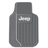 Plasticolor Floor Mat - Universal Fit Rubber Jeep Logo Set of 2 - 001616R25