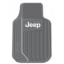 Plasticolor Floor Mat - Universal Fit Rubber Jeep Logo Set of 2 - 001616R25