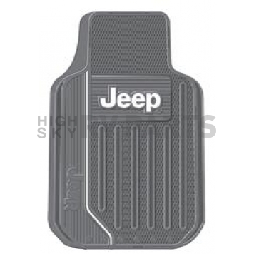 Plasticolor Floor Mat - Universal Fit Rubber Jeep Logo Set of 2 - 001616R25