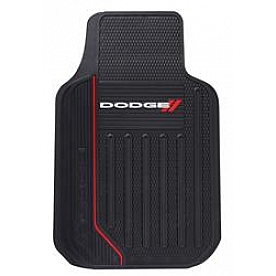 Plasticolor Floor Mat - Universal Fit Rubber Dodge Logo Set of 2 - 001619R01