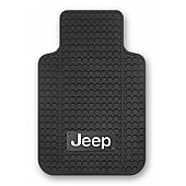 Plasticolor Floor Mat - Universal Fit Rubber Jeep Logo Set of 2 - 001645R01