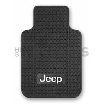 Plasticolor Floor Mat - Universal Fit Rubber Jeep Logo Set of 2 - 001645R01