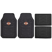 Plasticolor Floor Mat - Universal Rubber Harley Davidson Logo Set of 4 - 001671R01