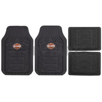 Plasticolor Floor Mat - Universal Rubber Harley Davidson Logo Set of 4 - 001671R01