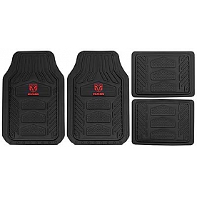 Plasticolor Floor Mat - Universal Rubber Red RAM Logo Set of 4 - 001672R01