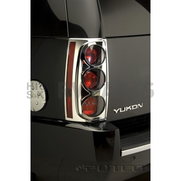 Putco Tail Light Molding - Round ABS Plastic Silver - 400828-1