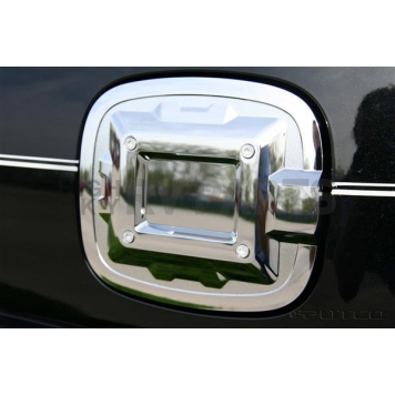 Putco Fuel Door Cover - Chrome Plated Silver ABS Plastic - 400937-1