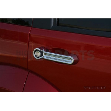 Putco Exterior Door Handle Cover - Silver ABS Plastic Chrome Plated - 401046-1