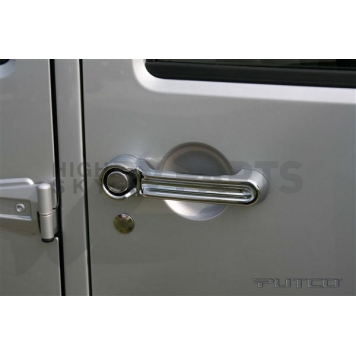 Putco Exterior Door Handle Cover - Silver ABS Plastic Chrome Plated - 401046-2