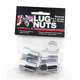 Gorilla Lug Nut 7/16x20 Chrome Plated Pack Of 4 - 73077B