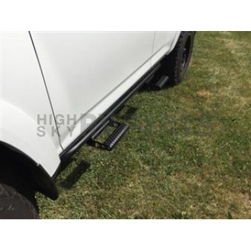 N-Fab Rocker Panel Guard - Black Round Tube Textured Powder Coated Steel Single - T104RKR4RS4