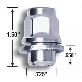 Gorilla Lug Nut 12x1.5 Chrome Plated Box Of 60 - 73138T