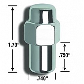 Gorilla Lug Nut 14x1.5 Chrome Plated Pack Of 4 - 73147B